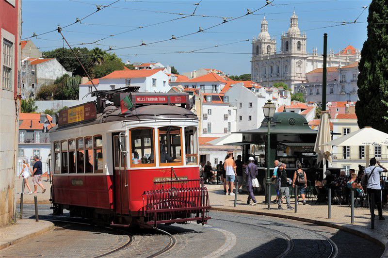 Tramway de Lisbonne au Portugal
